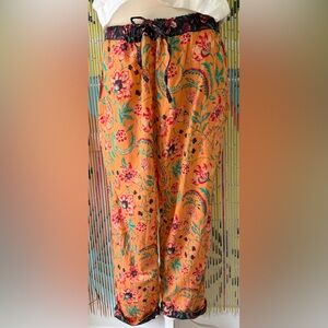 Sundance Floral Pants with Teal, Pink and Cream Print